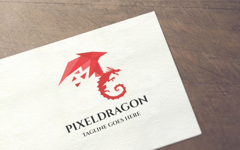 Pixel Dragon Logo Template