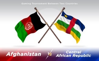 Afghanistan versus Central African Republic Two Countries Flags - Illustration
