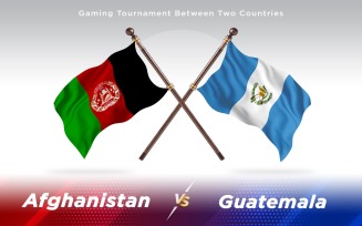 Afghanistan versus Guatemala Two Countries Flags - Illustration
