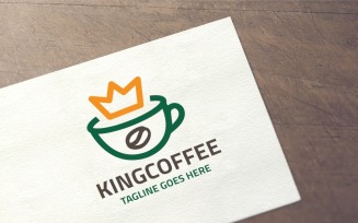 King Coffee Logo Template