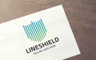Line Shield Logo Template