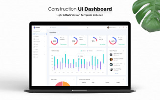Construction Admin Dashboard UI Elements