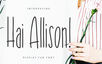 Hai Allison Fun Display Font