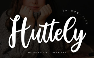 Huttely Modern Calligraphy Font