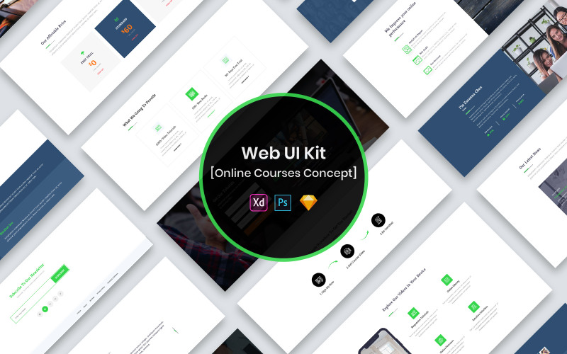Online Courses Web UI Kit UI Element