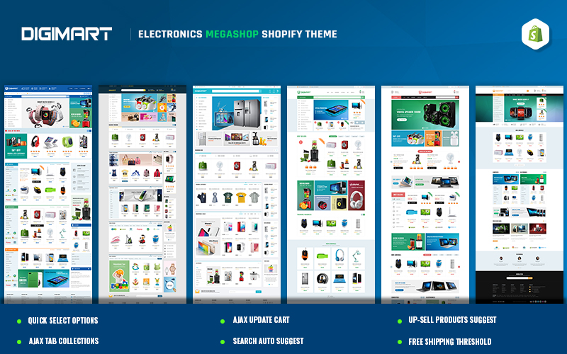 Reszponzív Digimart - Electronics Mega Shop Shopify sablon 157402