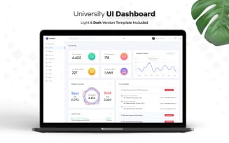 University Admin Dashboard UI Elements