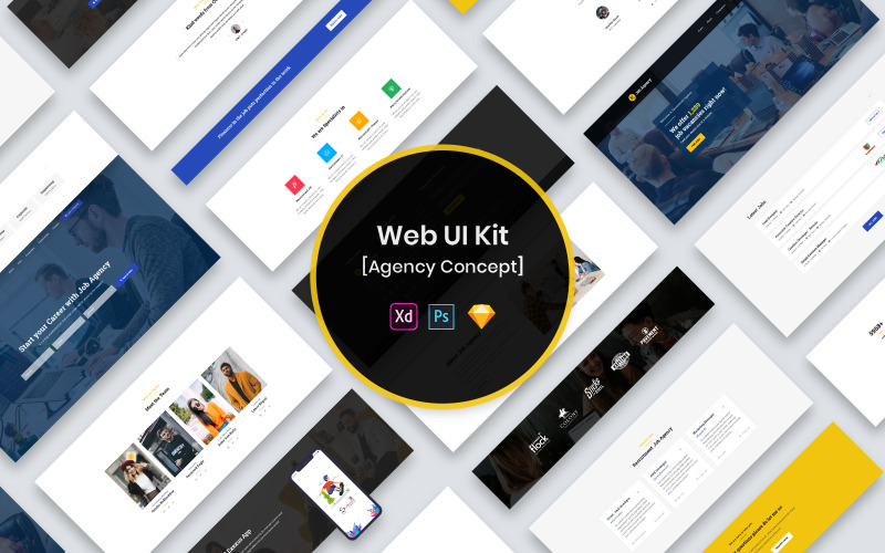 Web UI Kit Agency UI Element