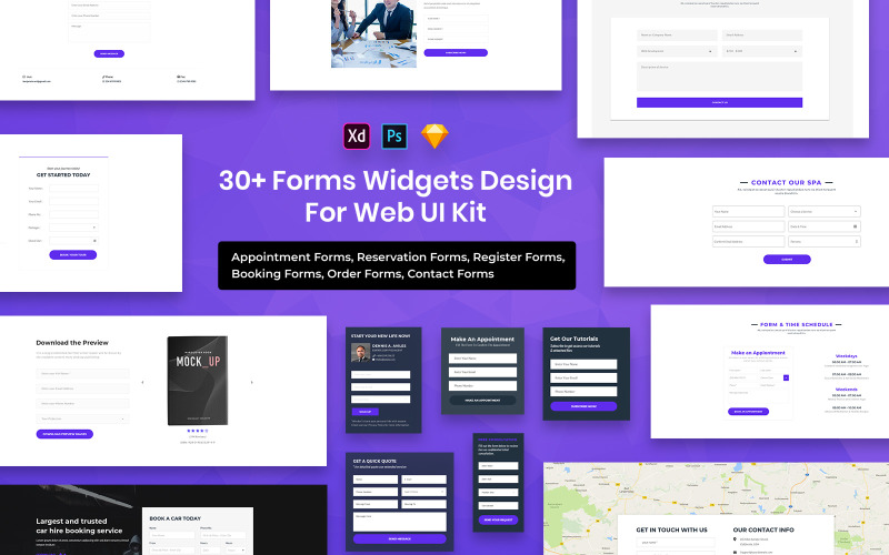 31 Forms Widgets Designs For Web UI Kit UI Element