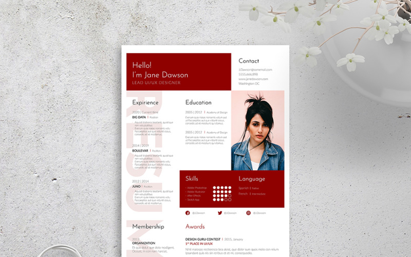 inDesign Free Download Resume Template
