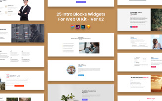 25 Intro Blocks Widgets for Web UI Kit Ver-02