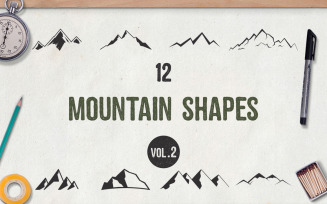 Mountain Shapes SVG Bundle Vol2 - Vector Image