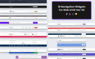18 Navigations Widgets for Web UI Kit Ver-02