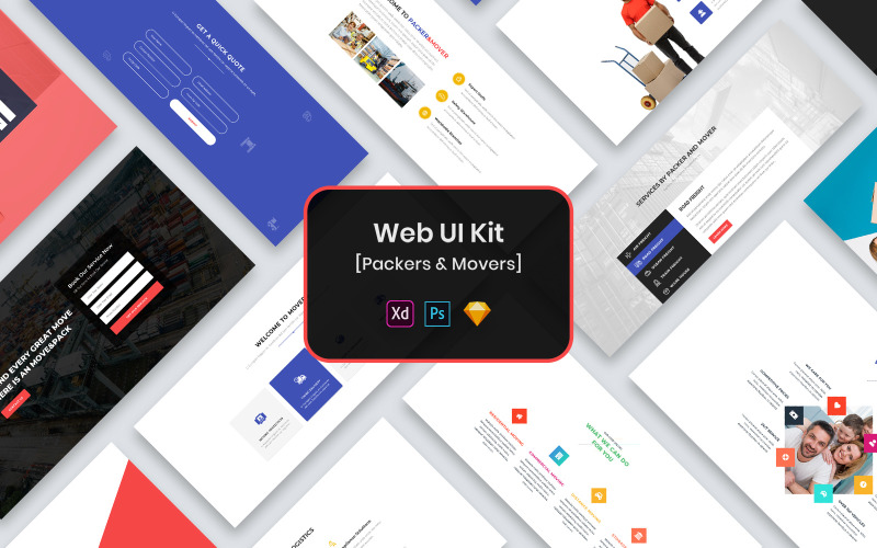 Packers and Movers Web UI Kit UI Element