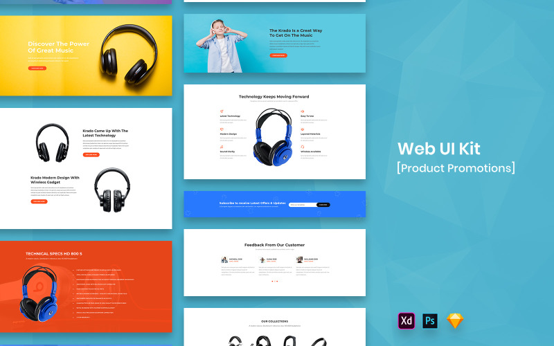 Product Promotion Web UI Kit UI Element
