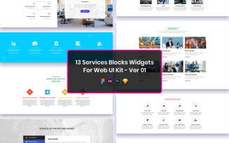13 Services Blocks Widgets for Web UI Kit Ver-01