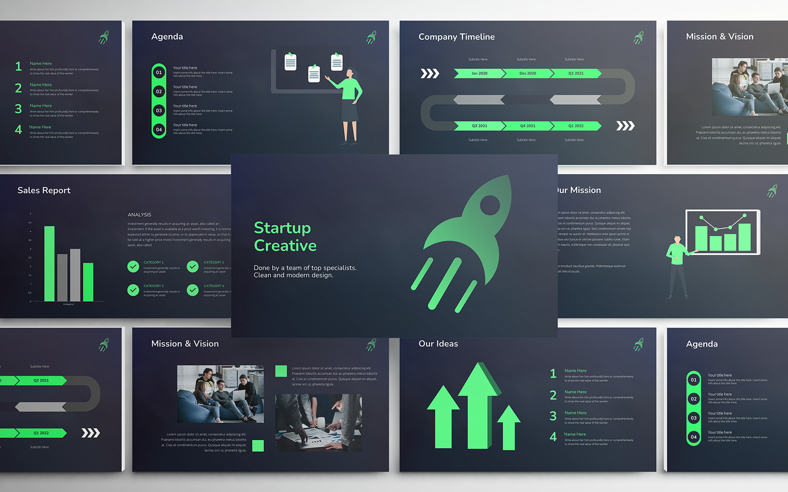 Tema Keynote #157581 "Startup Creative Pitch Deck"