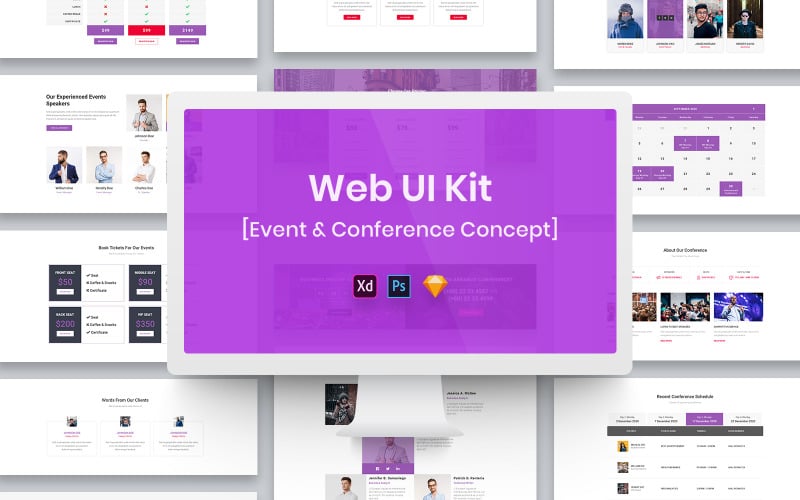 Web UI Kit Event and Conference UI Element