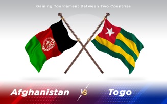 Afghanistan versus Togo Two Countries Flags - Illustration