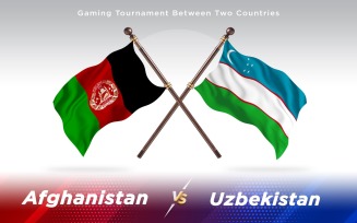 Afghanistan versus Vanuatu Two Countries Flags - Illustration