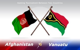 Afghanistan versus Venezuela Two Countries Flags - Illustration
