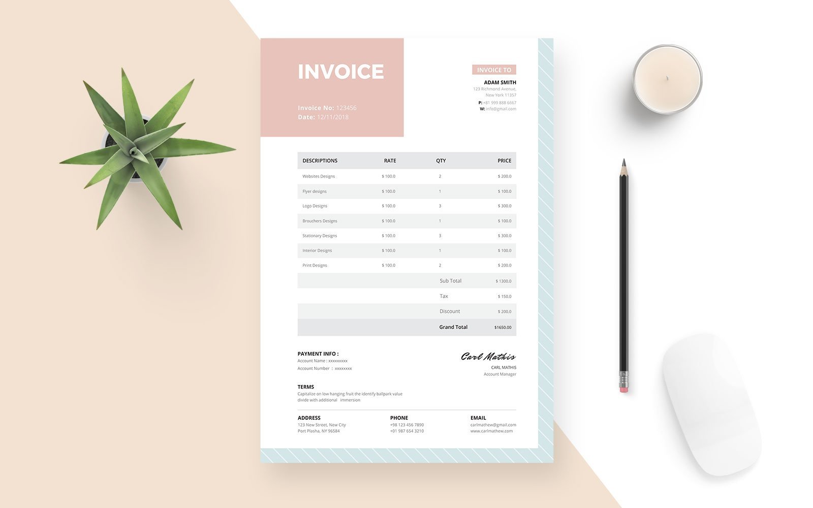 Template #157737 Invoice Template Webdesign Template - Logo template Preview