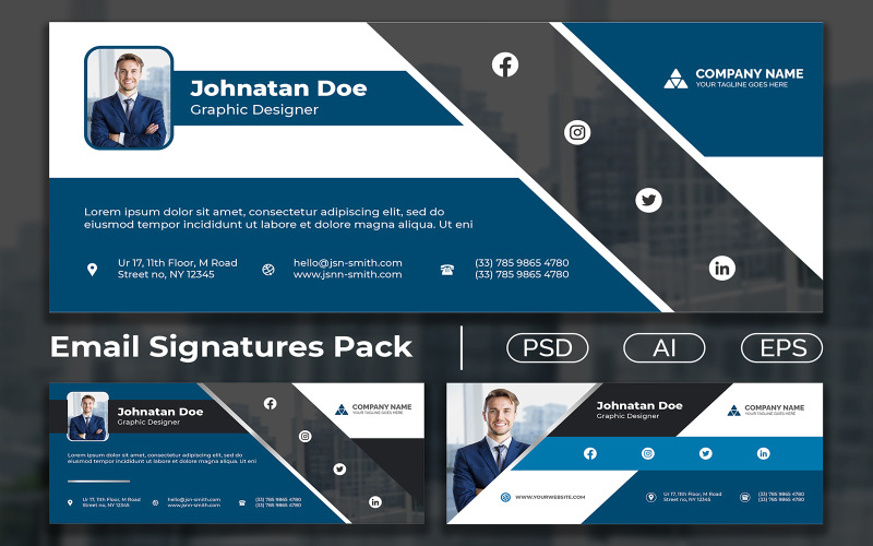 Email Signature Pack - Corporate Identity Template