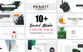 Facebook and Twitter Cover Pack Social Media Template