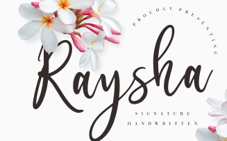 Raysha Signature Handwritten Font