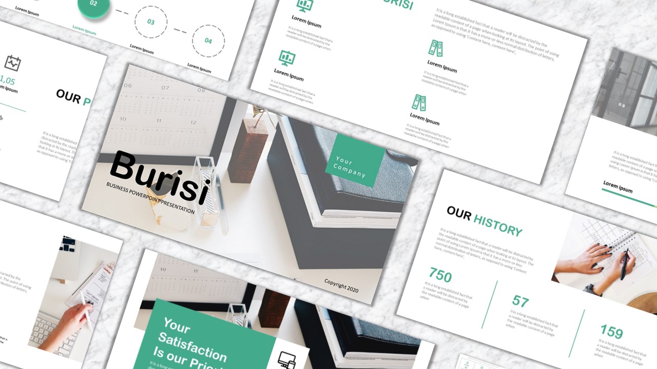"Burisi" modèle PowerPoint Premium #157925