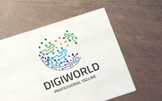 Digital World Logo Template
