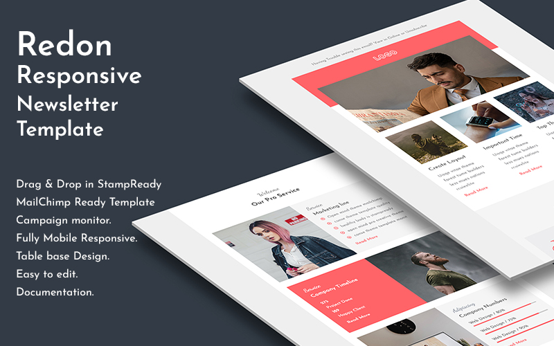 Responzivní Newsletter šablona "Redon - Responsive Email" #157944