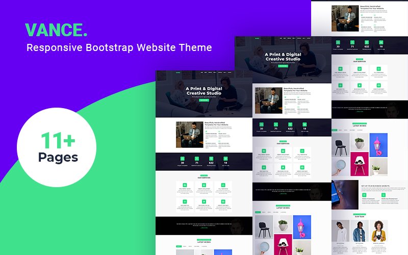 Responzivní Šablona webových stránek "Vance - Responsive Bootstrap" #157936