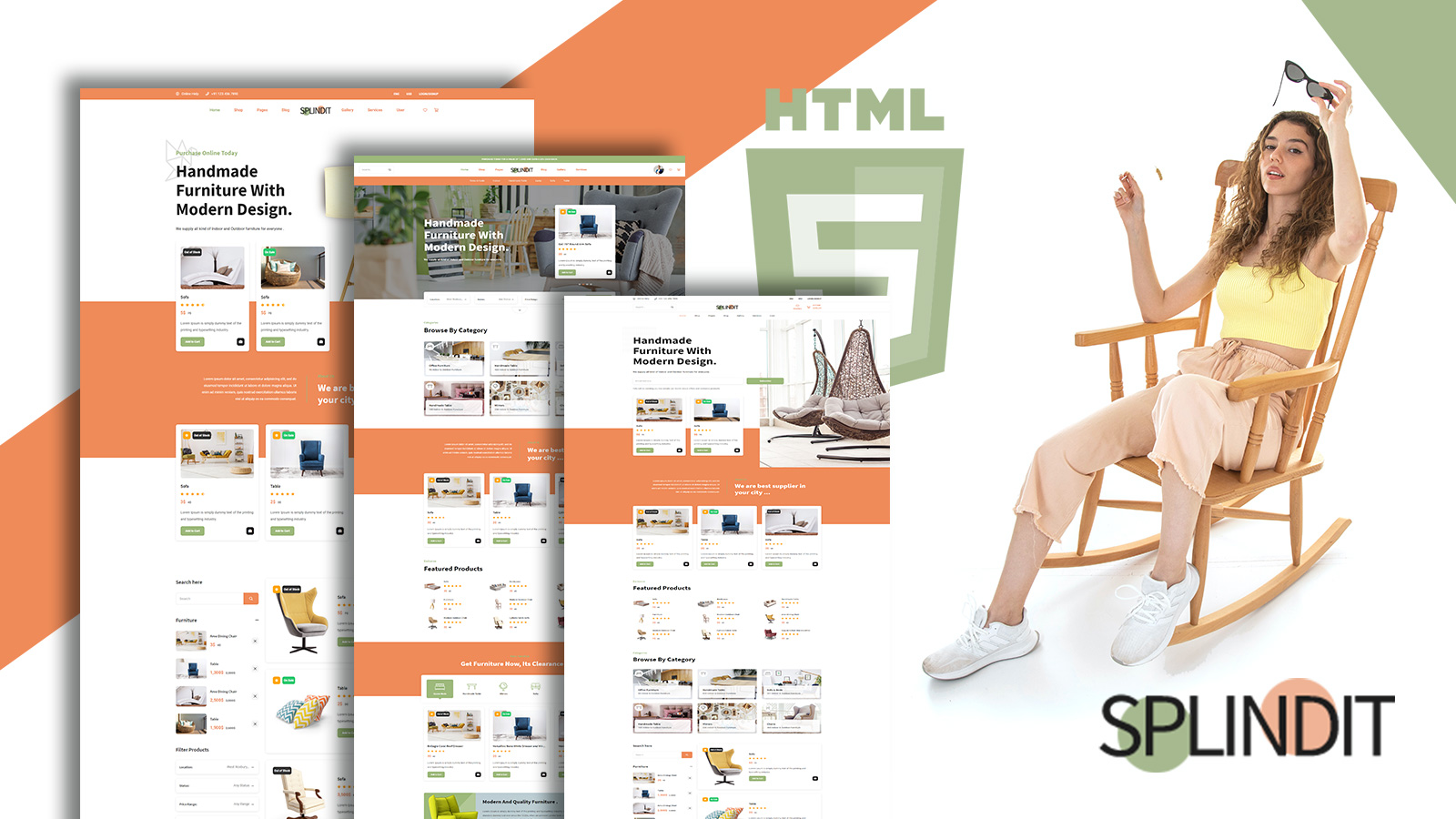 "Splindit - Furniture Shop" - адаптивний Шаблон сайту №157937