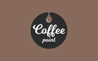 Coffee Drop Vector. Logo Template