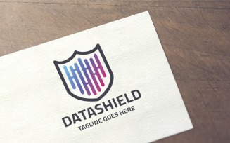 Data Shield Logo Template