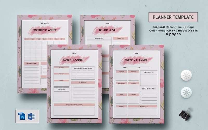Printable Daily, Monthly Planner