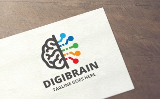 Professional Digital Brain Logo Template