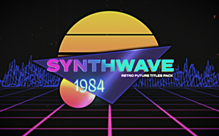 Synthwave Retro Future Titles Premiere Pro Template