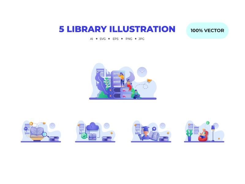 Kit Graphique #158100 Library Illustrations Divers Modles Web - Logo template Preview