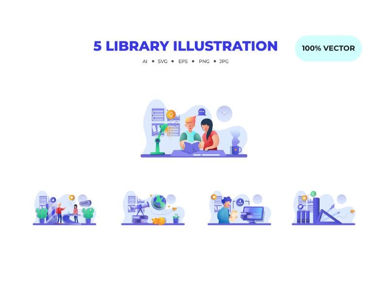 Kit Graphique #158101 Library Illustrations Divers Modles Web - Logo template Preview