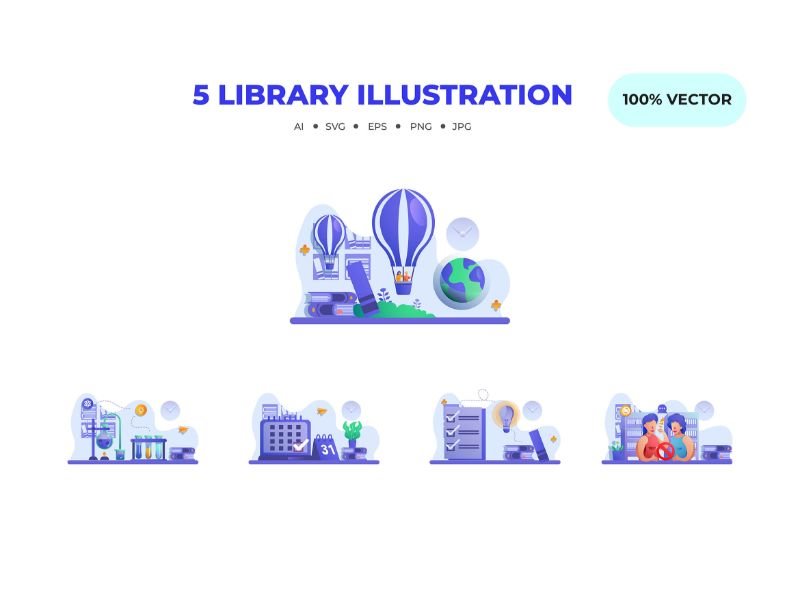 Kit Graphique #158102 Library Illustrations Divers Modles Web - Logo template Preview