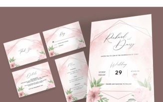Wedding Invitation 12 Light Pink - Corporate Identity Template