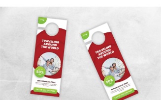 Door Hanger Traveling Around the World - Corporate Identity Template