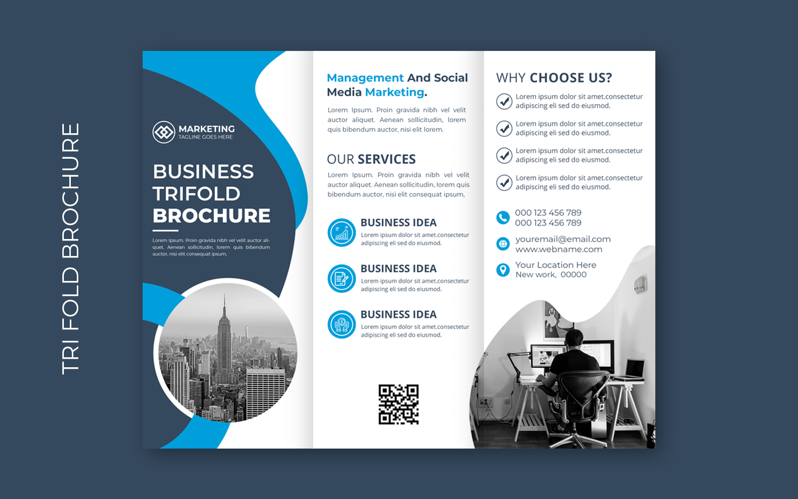 Plantilla De Identidad Corporativa "Business Trifold Brochure" #158206