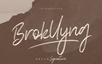 Brokllyng Brush Signature Font