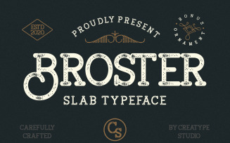 Broster Slab Typeface Font