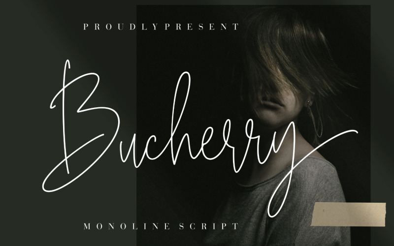 Bucherry Monoline Cursive Font