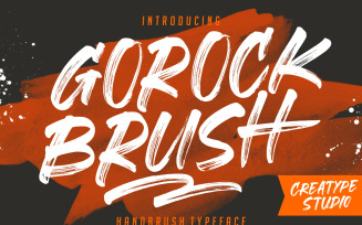 Gorock Brush Typeface Font