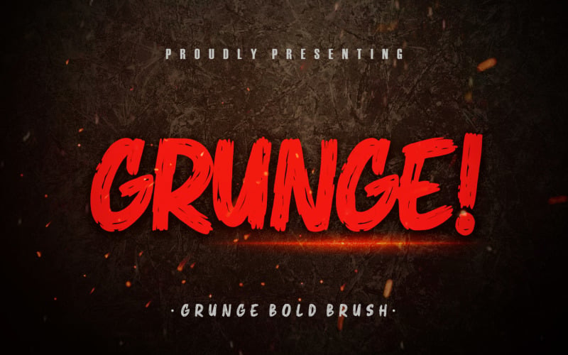 Grunge Bold Brush Typeface Font